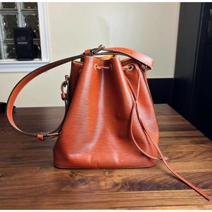 Vintage Louis Vuitton Petit Noe Bag, Brown Epi Leather